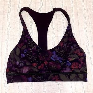 Lululemon Floral Racerback Sports bra size 4